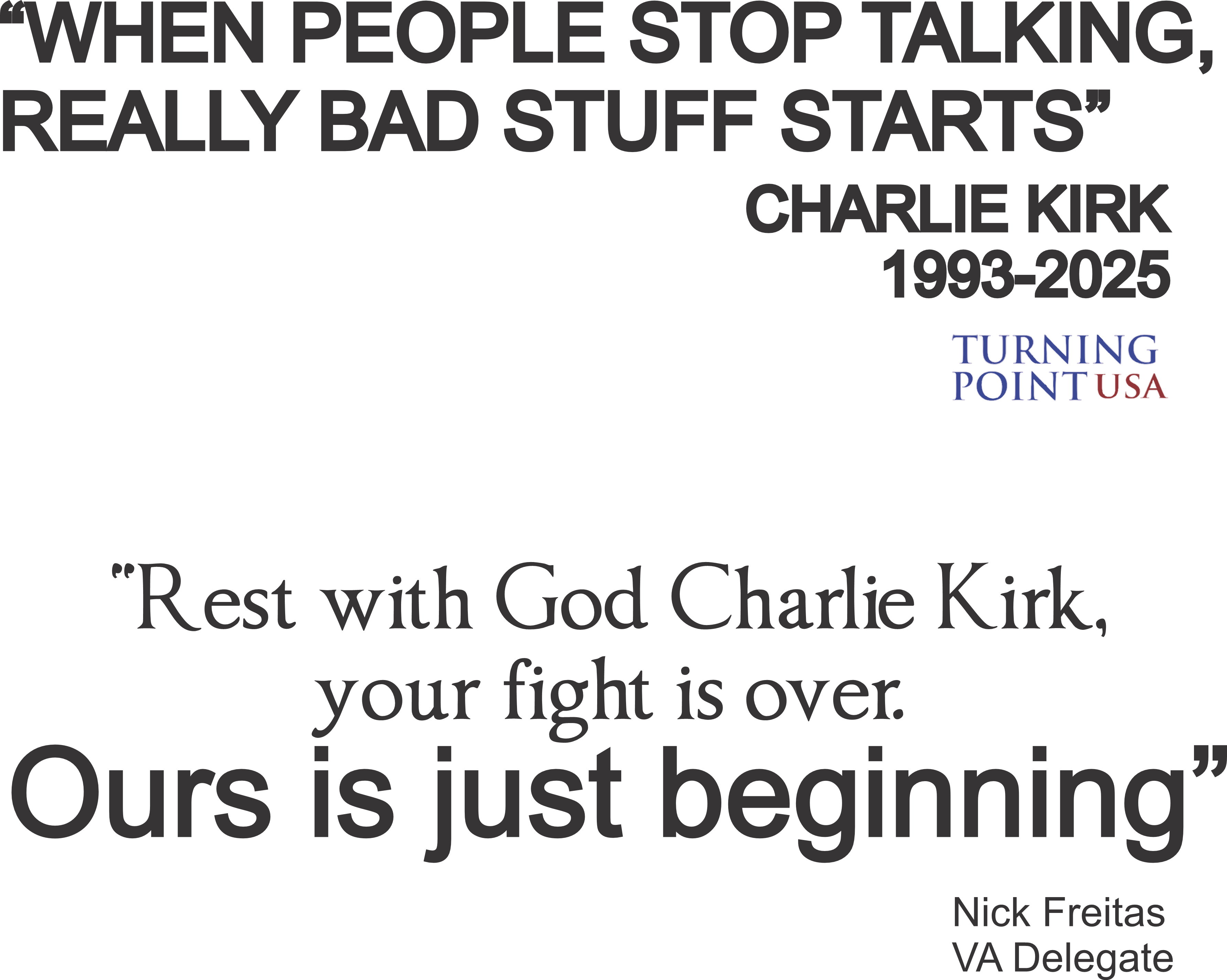 Charlie Kirk Freedom  T-Shirt